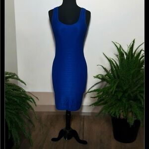 Bebe Royal Blue Sleeveless Mini Dress